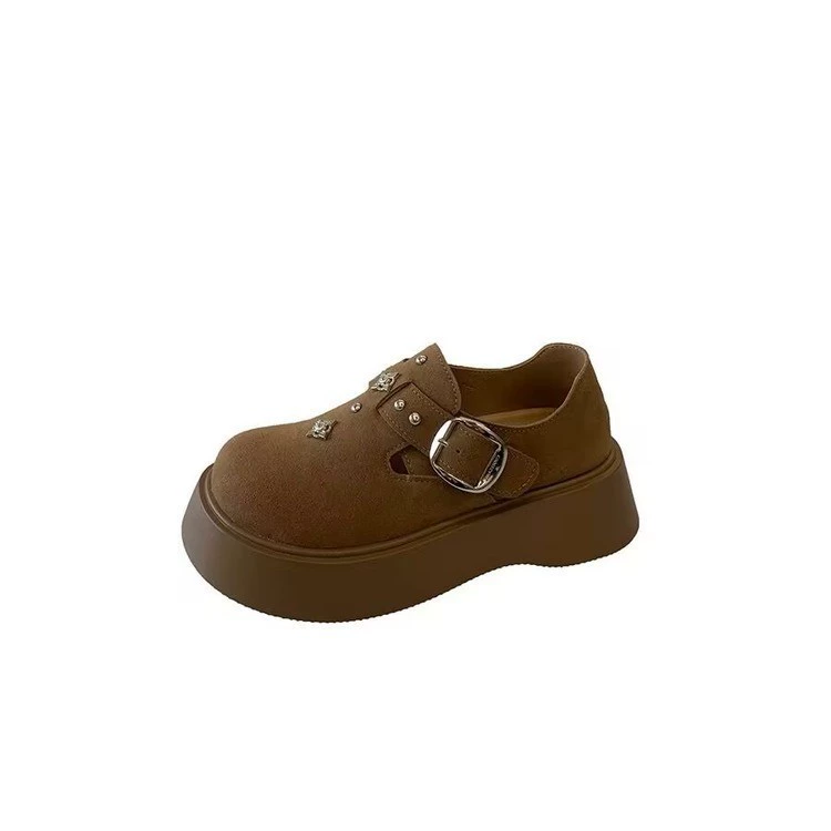 Универсальные ретро-туфли Birkenstock для женщин 2025 года, новинка: толстая подошва из бисквита, увеличивающая рост, и повседневная обувь