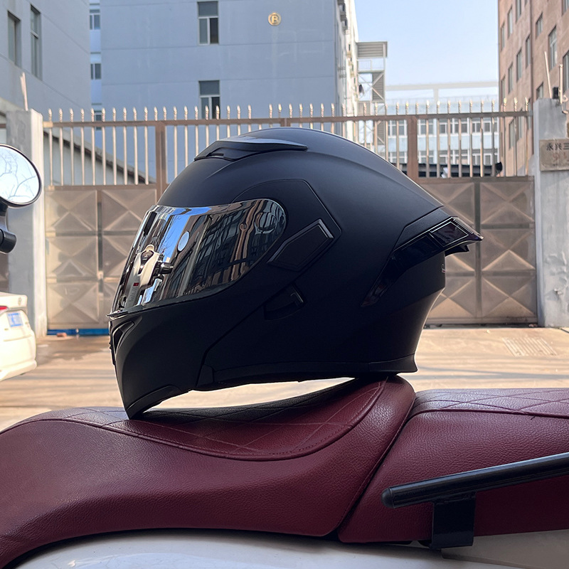 Cuatro estaciones coche eléctrico casco de seguridad cola grande superficie expuesta Jiekai 3C certificado casco de la motocicleta casco completo de la motocicleta de los hombres personalidad