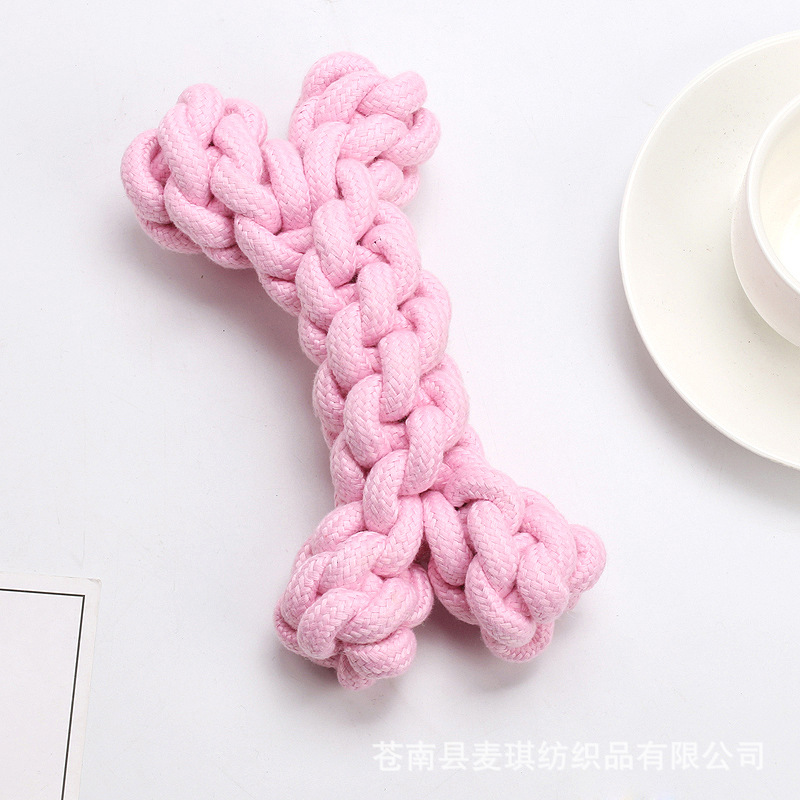 Inventario al por mayor mascotas perros juguetes de cuerda de algodón huesos resistentes a la mordida juguetes molares juguetes perros grandes juguetes