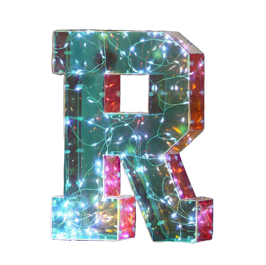 Glowing letter r