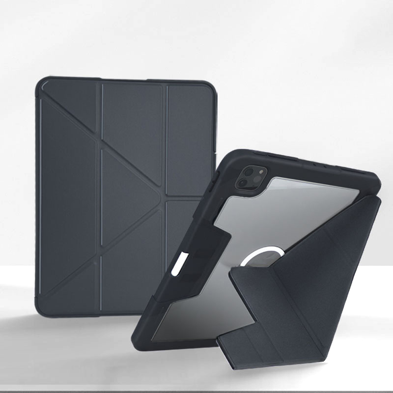 适用iPadpro11保护套12.9亚克力3.0防摔外壳Air6/13寸Y折平板皮套