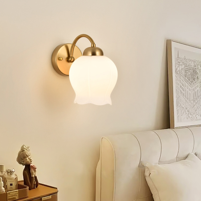 Grand View Garden dormitorio lámpara de cama lámpara de pared nuevo estilo francés pastoral viento lámpara de pared lámpara decorativa L271