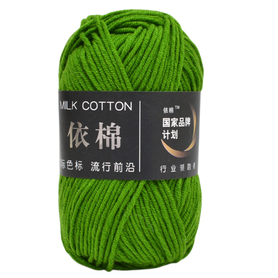 Yimian 4-Strand cuatro-Strand leche algodón lana al por mayor niños bebé hilo de ganchillo muñeca gancho zapatillas manta tejida hilo