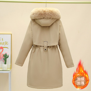 New Parka Cotton Jacket for Women, Mid-Length, 2025, Plus Size, Korean Version, Fleece-Lined Cotton Coat, Thickened Winter Cotton Jacket