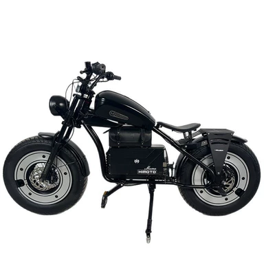 Harley-style retro electric motorcycle with wide tires, high-power electric bike, black, can carry passengers, two-wheeled electric vehicle (Elektrikli motosikletlər) - 1000w23ah