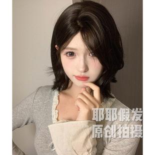 Yeye Wig Women's Daily Cyber Popular Short Hair Curly Hair Lolita New Style Natural Full Head Cover Fake