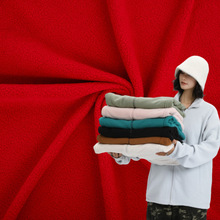 厂家现货310G双刷双摇31888校服标准摇粒绒校服卫衣外套布面料