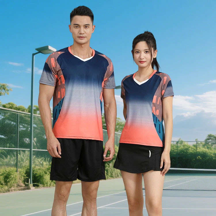 Quick-Drying Breathable Men's and Women's Summer Badminton Clothing Sports Suit New Short-Sleeved T-Shirt Competition Volleyball Table Tennis Jersey and Pants