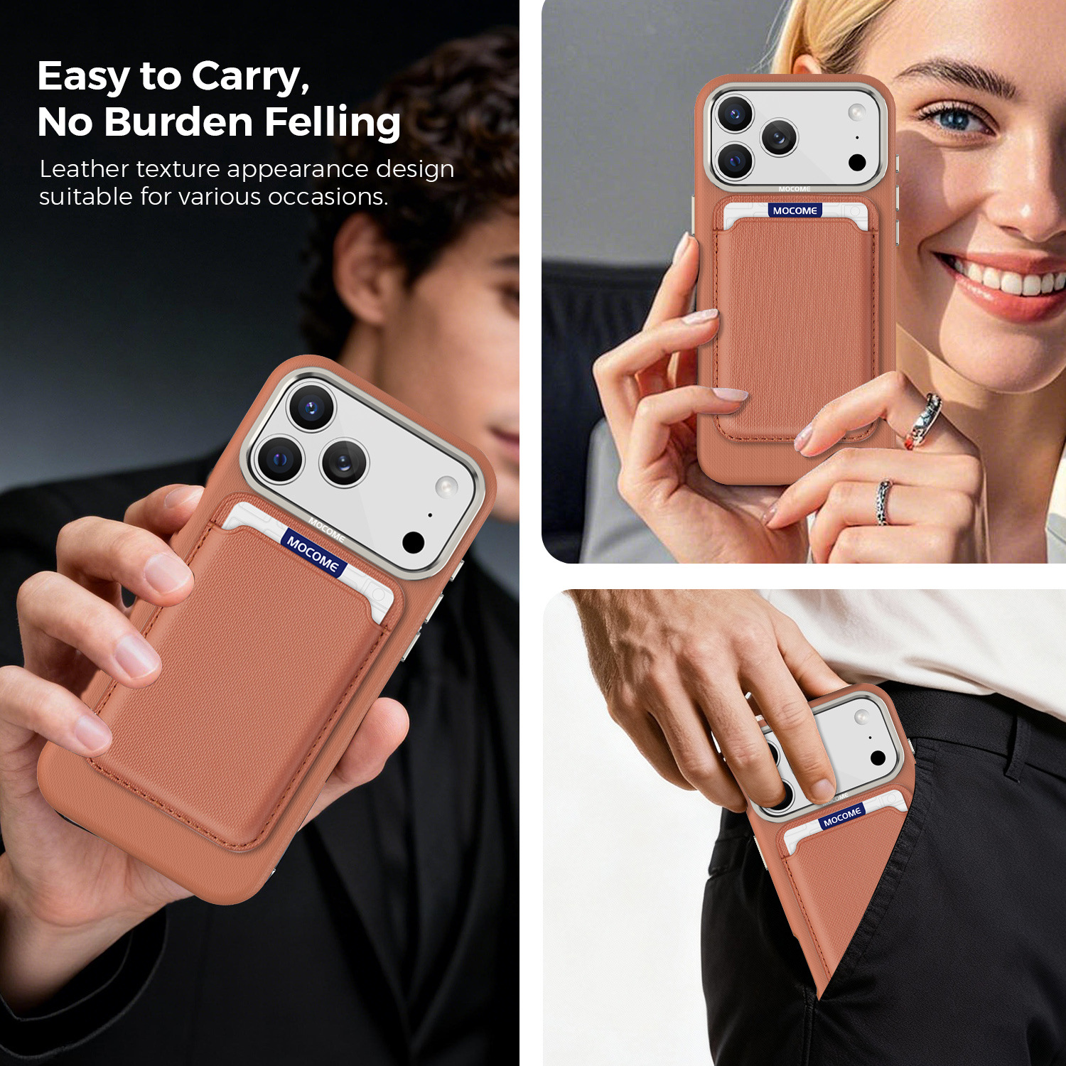 Ốp lưng từ tính iPhone 11-16 Pro Max chất liệu vải công nghệ MagSafe chống sốc — Cam【Ví thẻ】, Xanh dương【Ví thẻ】, Đen【Ví thẻ】, Xanh lá【Ví thẻ】 chi tiết 29