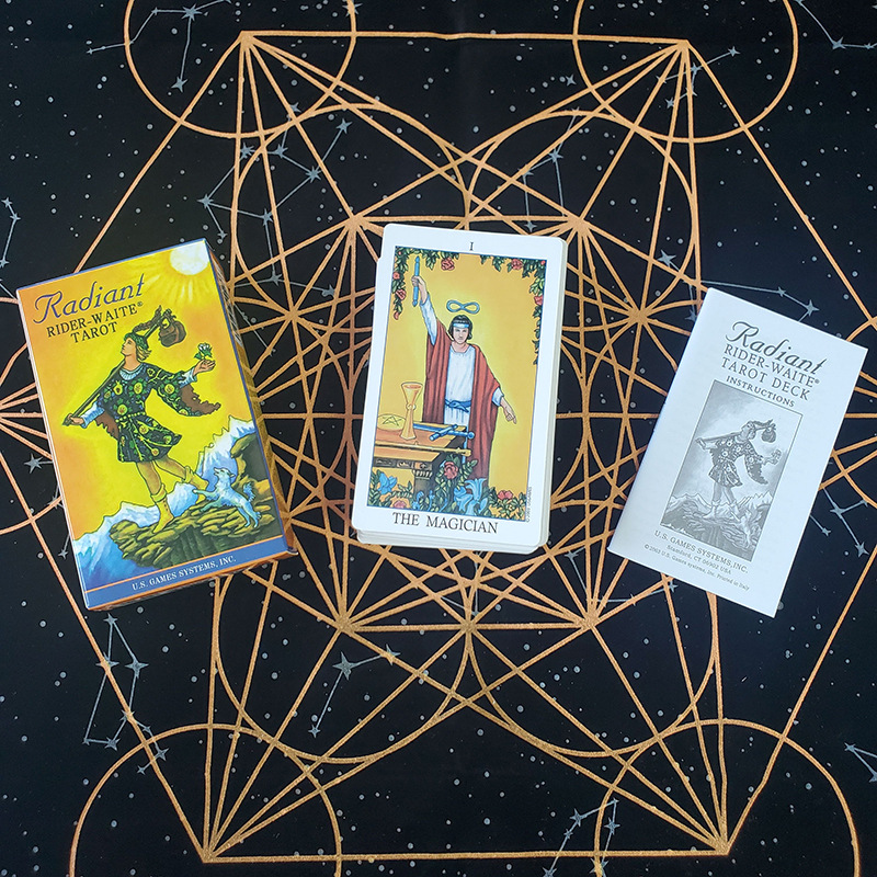 Rider Waite Tarot Oracle Cards Orange Knight Party Game Deck_voghion.com