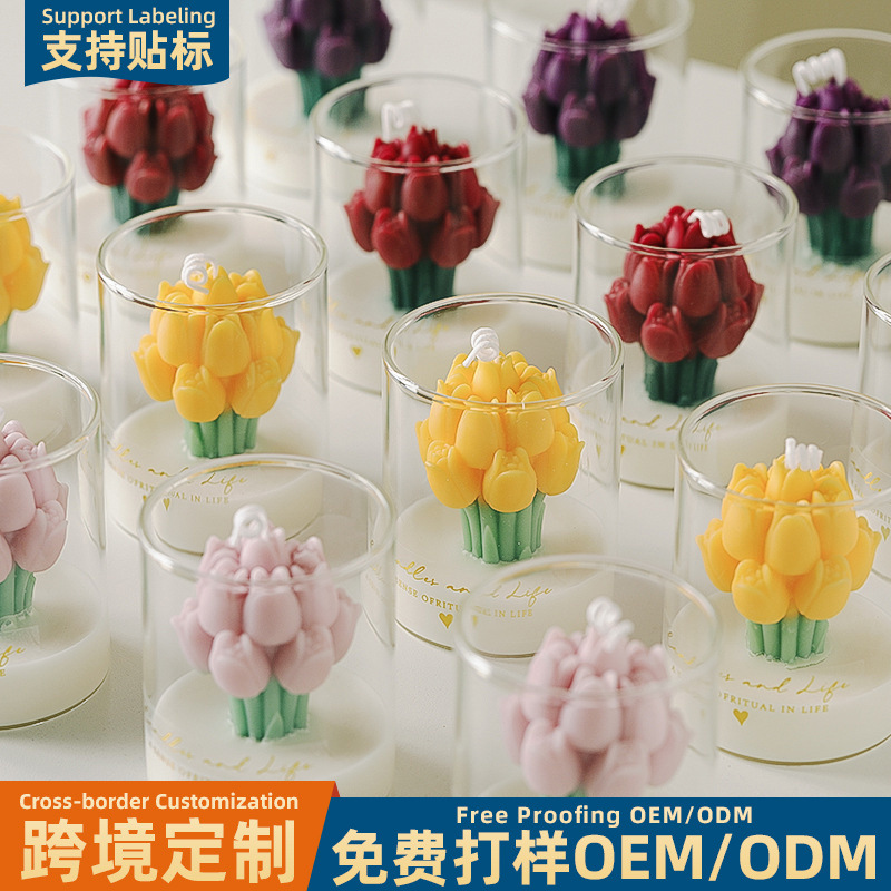 Regalos de San Valentín para niñas ramo de flores prácticas taza de cera de boda regalo de mano decoración de guarnición de cera de bananas transfronteriza personalizada