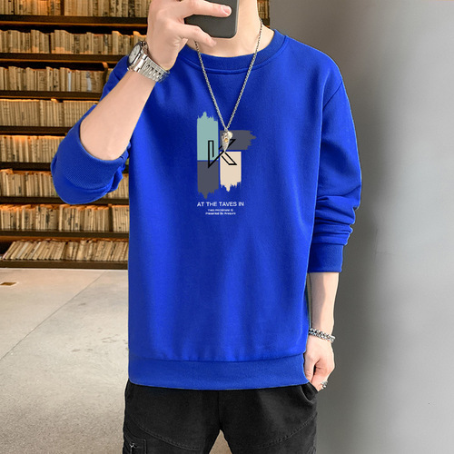 New autumn spring long-sleeved T-shirt men's sweatshirt bottoming shirt men's round neck pullover sweatshirt for men