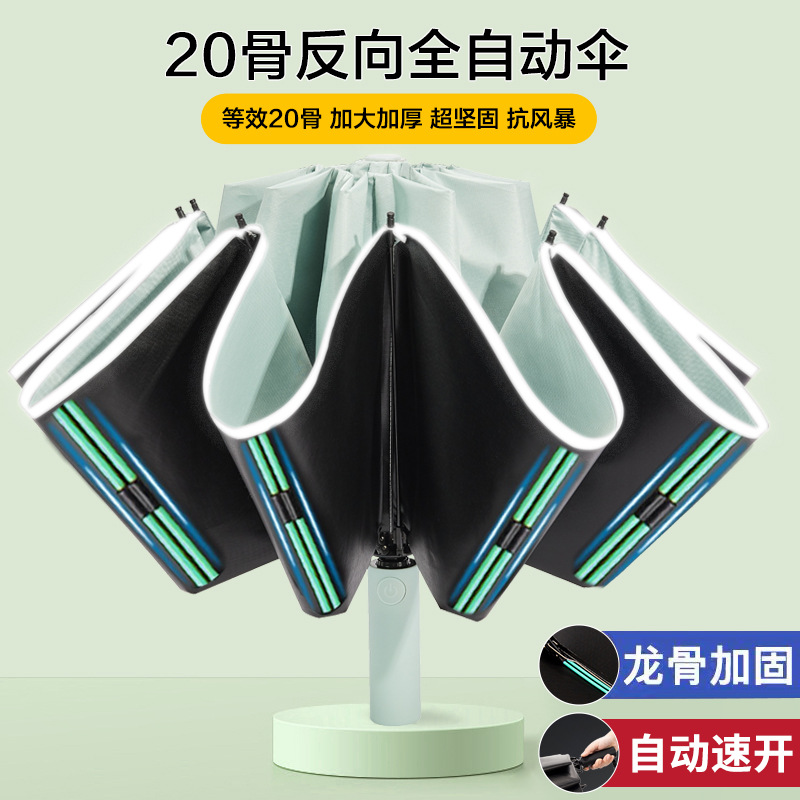 Paraguas plegable automático de gran tamaño con hebilla de anillo, paraguas de alta gama para hombre, lluvia o sol, paraguas para mochila para mujer