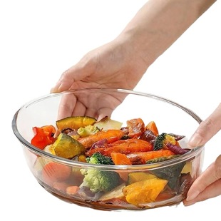 Glass fish plate household steamed fish microwave oven special plate high temperature resistant oval baking tray large capacity