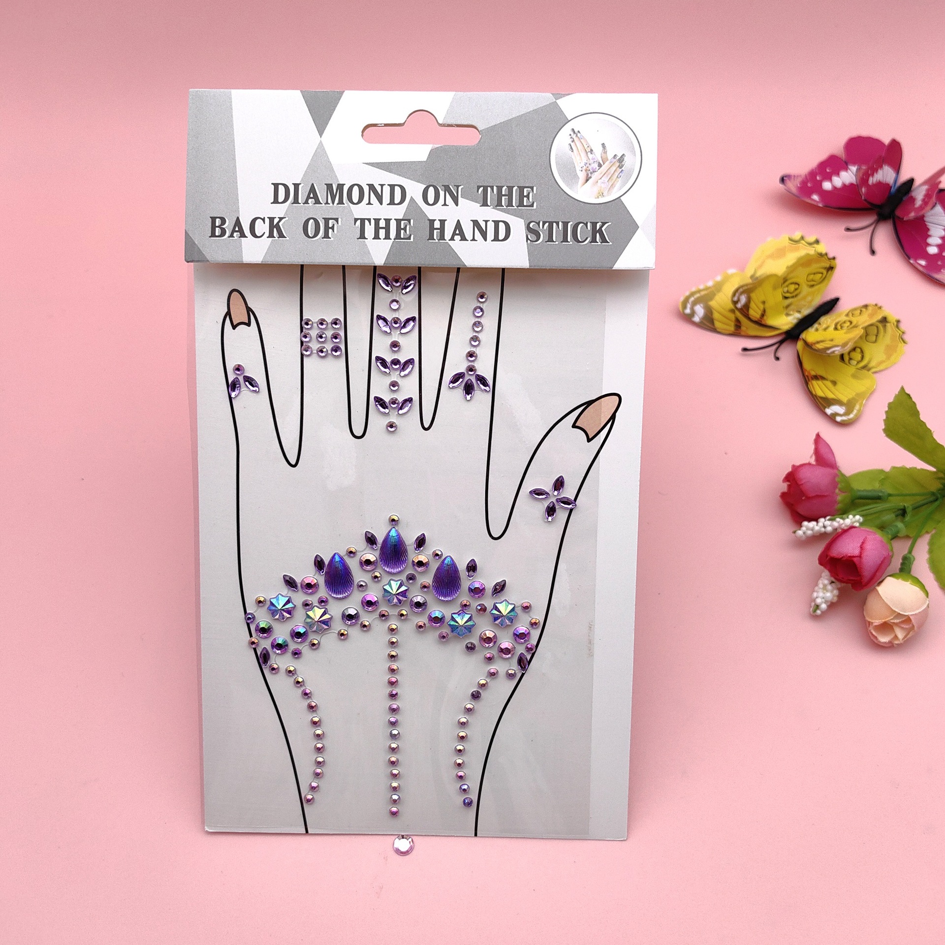 Nueva mano transfronteriza pegatinas decorativas acrílico música Festival Navidad joyería rhinestone manicura uñas pegatinas princesa