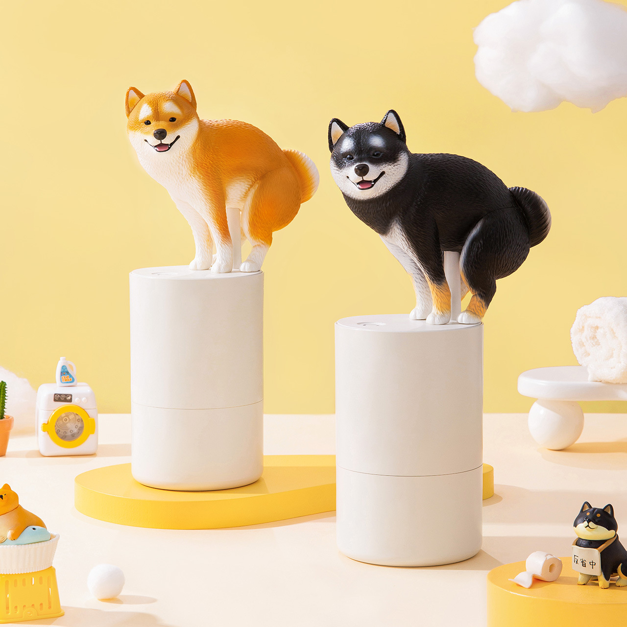 Original Cute Shiba Inu Mobile Phone Washing Machine Automatic Sensor Smart Electric Foam Soap Dispenser Produced by Waigua