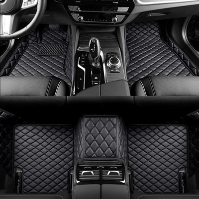 Ayaqaltılar (Kovriklər) mats for car interior upgrade, waterproof - black-with-black-lines-single-layer-model