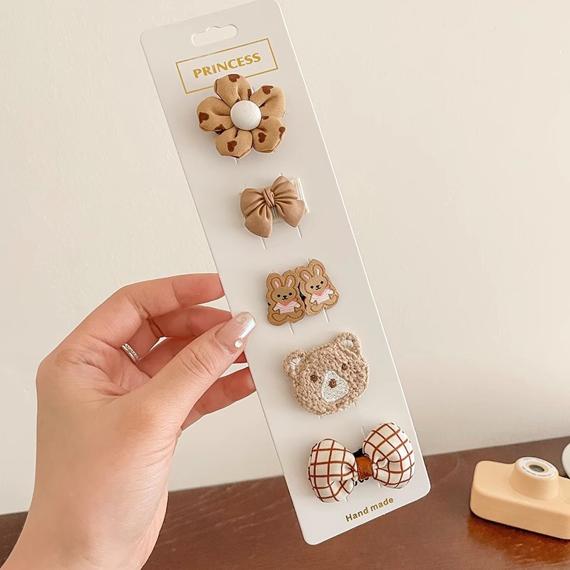 Horquilla de seguridad infantil para niños lindo súper lindo no duele el pelo del bebé clip de sudor niña bebé horquilla de tela completa