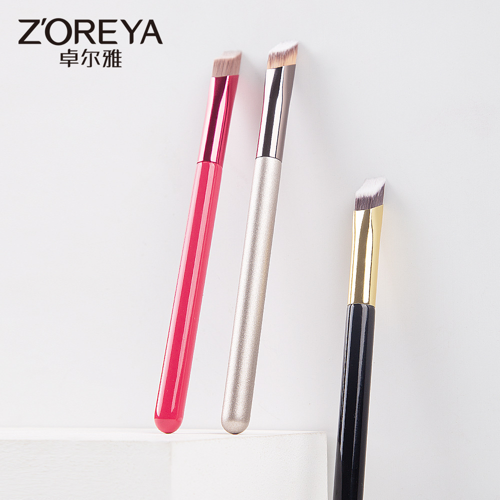 Salvaje cepillo de cejas transfronterizas herramientas de maquillaje de Venta caliente cepillo de cejas portátil de una pieza de moldeo cuadrado Bevel cepillo de maquillaje al por mayor