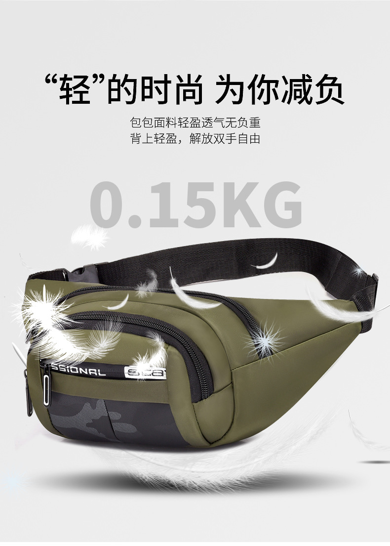 Wholesale of foreign trade waist bags, men's leather chest bags, large-capacity crossbody bags for travel, men's business outdoor mobile phone bags undefined