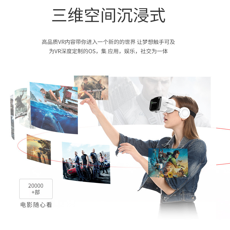 クロスボーダー精選卸売りvrメガネg 04bs千幻無線bluetoothイヤホン版3d仮想現実ゲームヘルメット|undefined