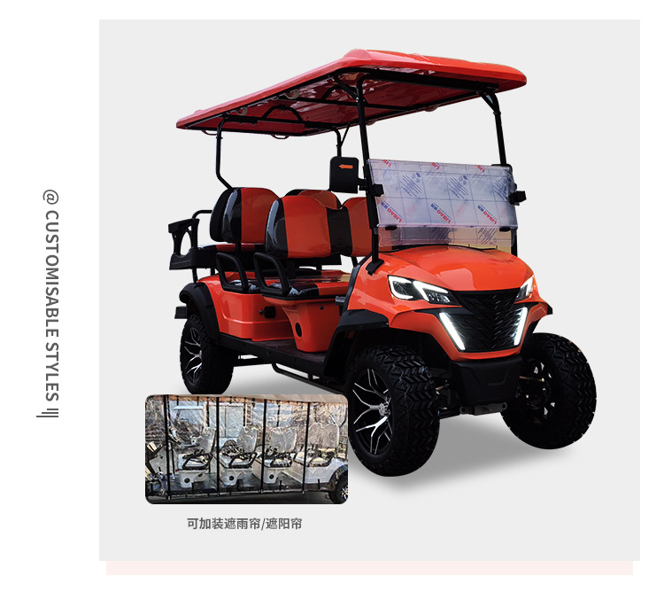 6-Seat Golf Cart Tourist Scenic Spot Hotel Reception Property Patrol Car Off-Road Tour Electric Sightseeing Car