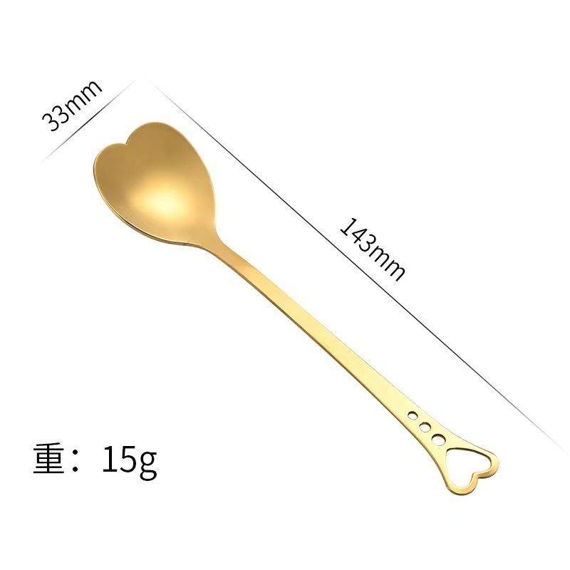 ステンレス鋼多孔質ハート型コーヒースプーンデザートスプーンクリエイティブラブスプーンツバメの巣ミキシングスプーンロゴ可能|undefined
