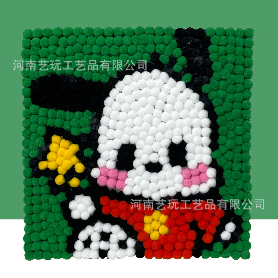 MQH20-028 / 20*20cm（实木内框+画布+毛球材料包）