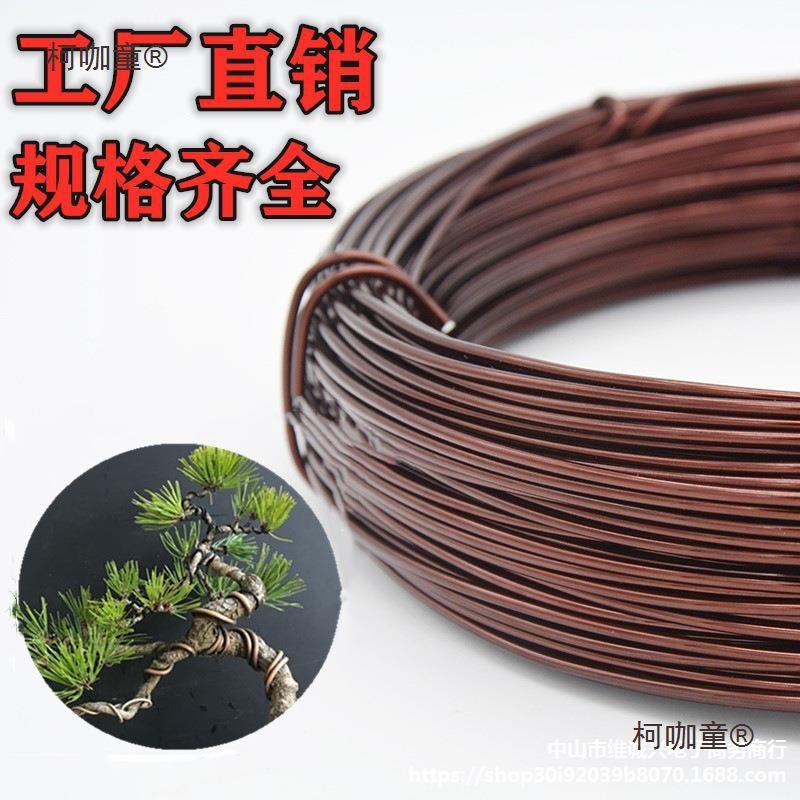 绑花铁丝定型植物造型软铁线盆景铝丝攀扎丝花卉塑形古铜色麦太保