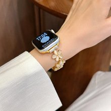 适用于苹果iwatch8910SE手表带华为GT543滴油花瓣金属链小米89pro