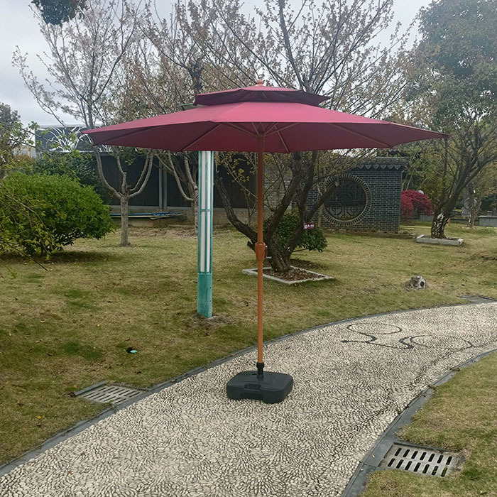 Paraguas al aire libre patio al aire libre jardín mitad de paraguas solar camping cabina de seguridad paraguas image 30