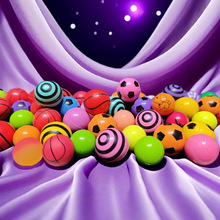 32号全好混装一元扭蛋机实心橡胶儿童玩具弹力球学习门口摆摊热卖