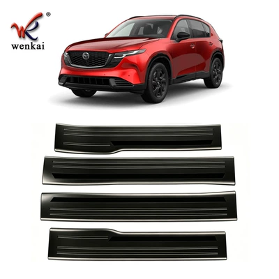 and external welcome threshold strips, Dekorativ pedal başlıqları - 26-models-of-cx-5-interior-door-sill-strips-4p-black-titanium