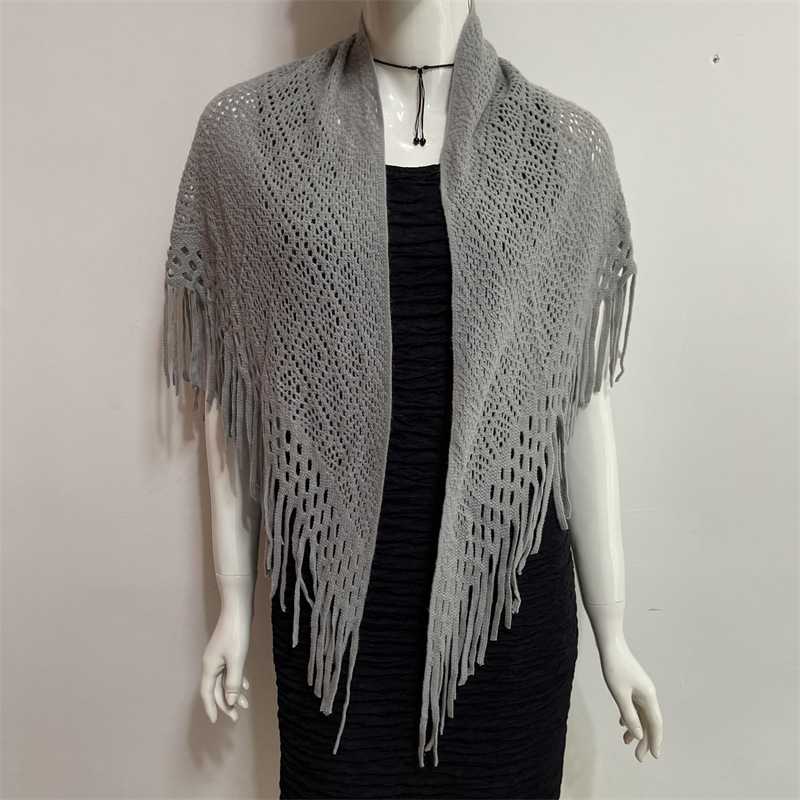 Women's Fashion Solid Color Imitation Cashmere Tassel Shawls display picture 57