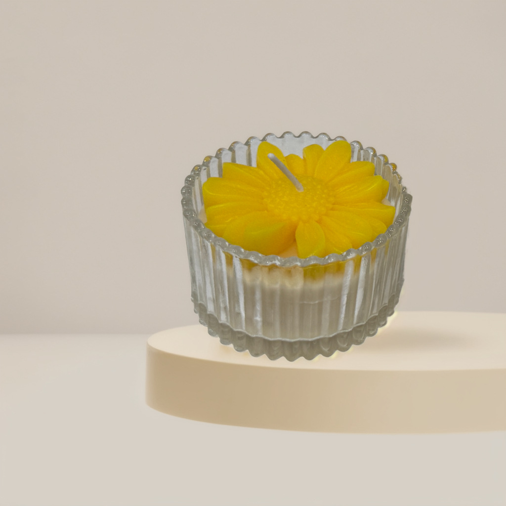 Manzanilla aromaterapia vela margarita flor INS viento yurta botella de vidrio corona tapa dormitorio atmósfera fragancia