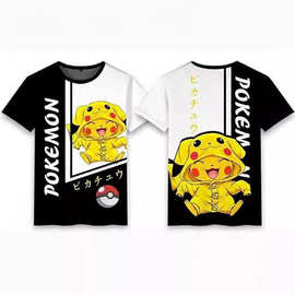 2024年跨境夏季新款可爱动画款 3D印花短袖T恤一件代发包邮