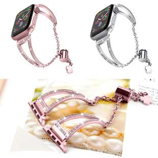 Suitable for apple Metal Strap apple watch 8/7/se/6/5321v Diamond Four-leaf Clover Bracelet