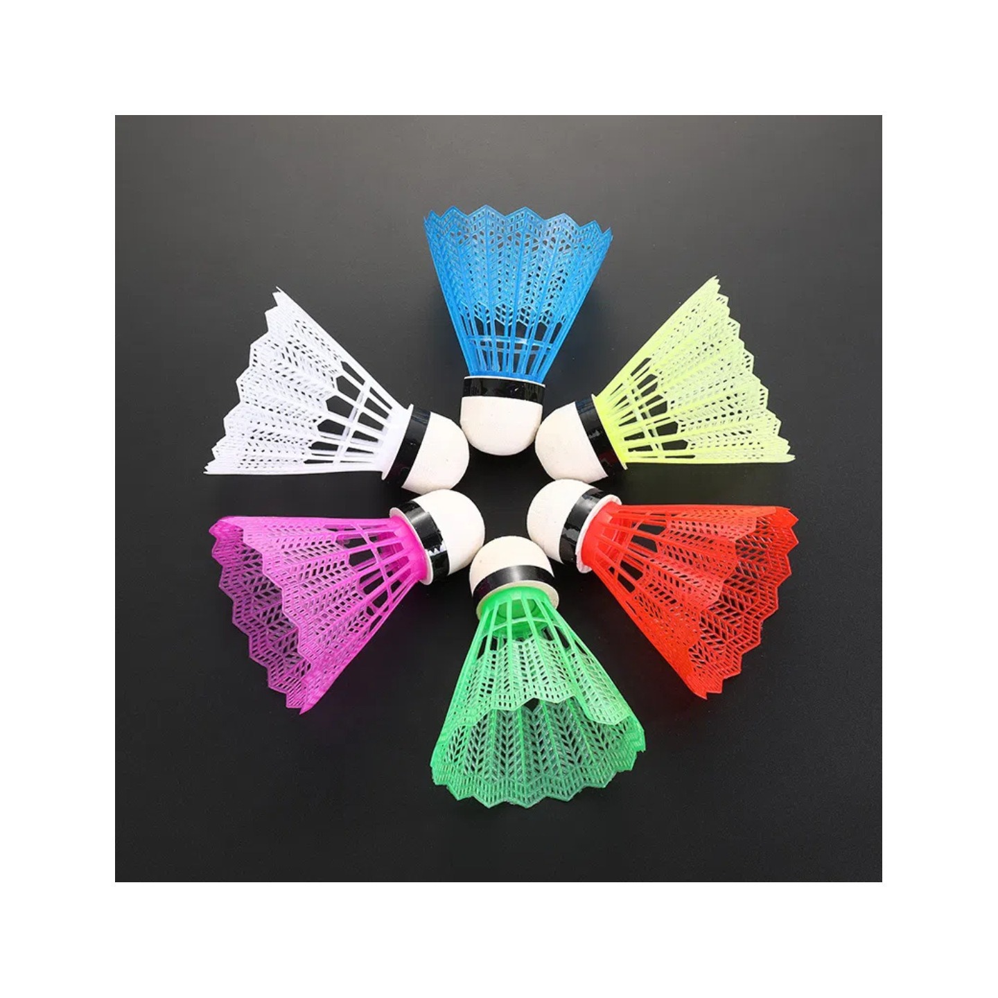 Bienes genuinos Comercio exterior Venta caliente color 12 Paquete de espuma de color cabeza de bola de plástico niños bádminton colorido al azar