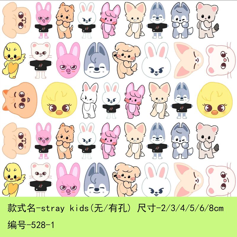 6Cm8Cm Cartoon Cross-Border Acrylic Pieces DIY Hairpin Accessories Patch Pendant Keychain Accessories Collection