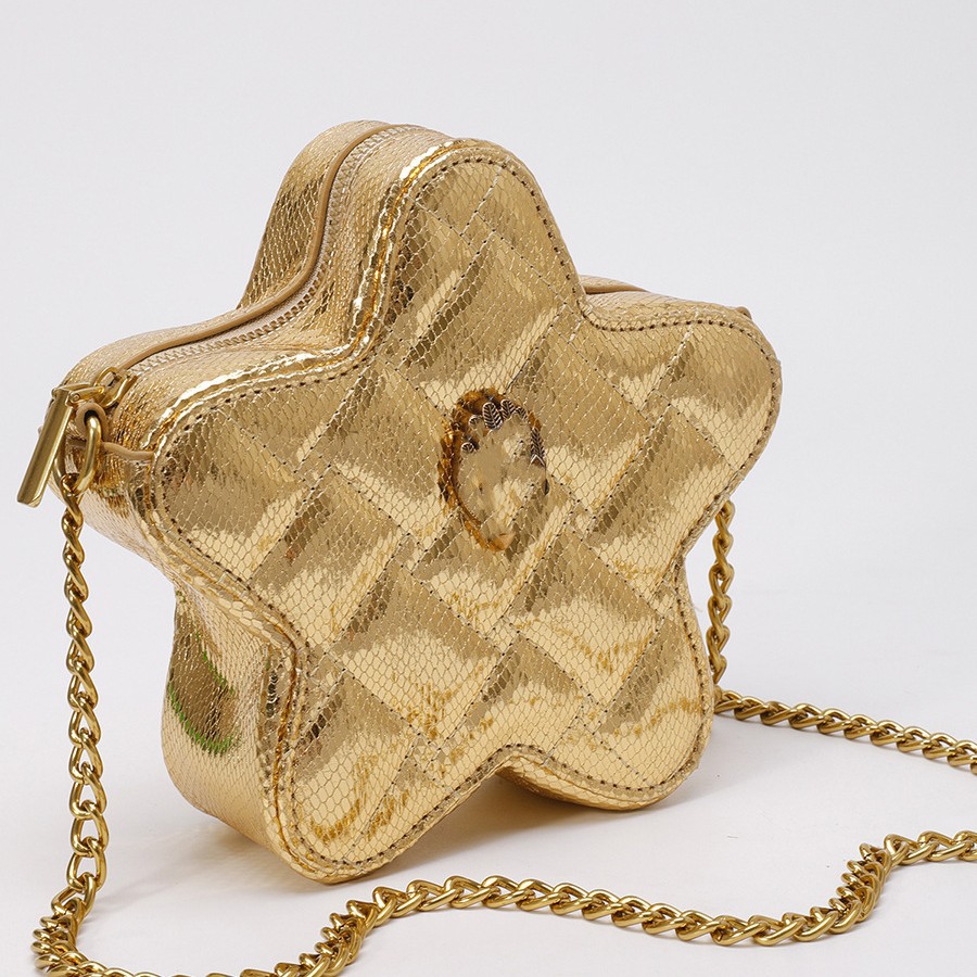 Pequeño bolso de cadena de rombos de fragancia para mujer 2025 nuevo bolso de mensajero de hombro de todo fósforo de moda bolso de estrella de personalidad de alta gama