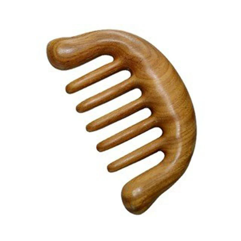 Массажер для кожи головы sandalwood, резная щетка