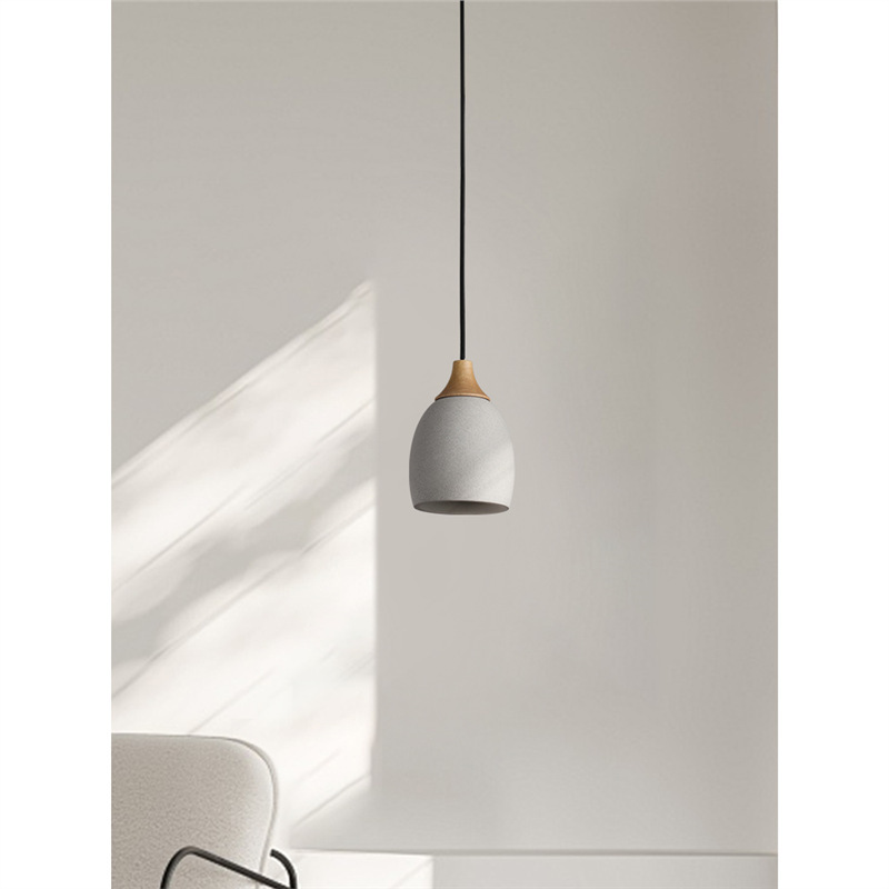 Japanese Wabi-Sabi Rustic Style Micro-Cement Small Chandelier Nordic Simple Restaurant Lamp Bar Bed and Breakfast Bedroom Bedside Chandelier