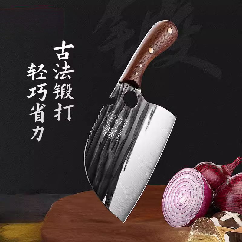 Cuchillo de cocina Longquan cortador doméstico de doble propósito, cuchillo de corte de hueso afilado ultra rápido, un cuchillo de corte de corte de Longquan
