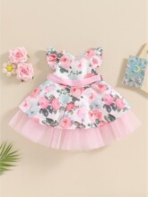 F 14626 Butterfly Print Princess Dress Ůͯ����ȹ �羳