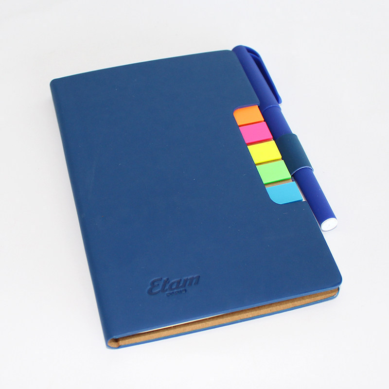 Post-it creativo cuaderno de notas PU combinado conjunto de post-it cuaderno de notas cuero cuaderno de notas mayorista