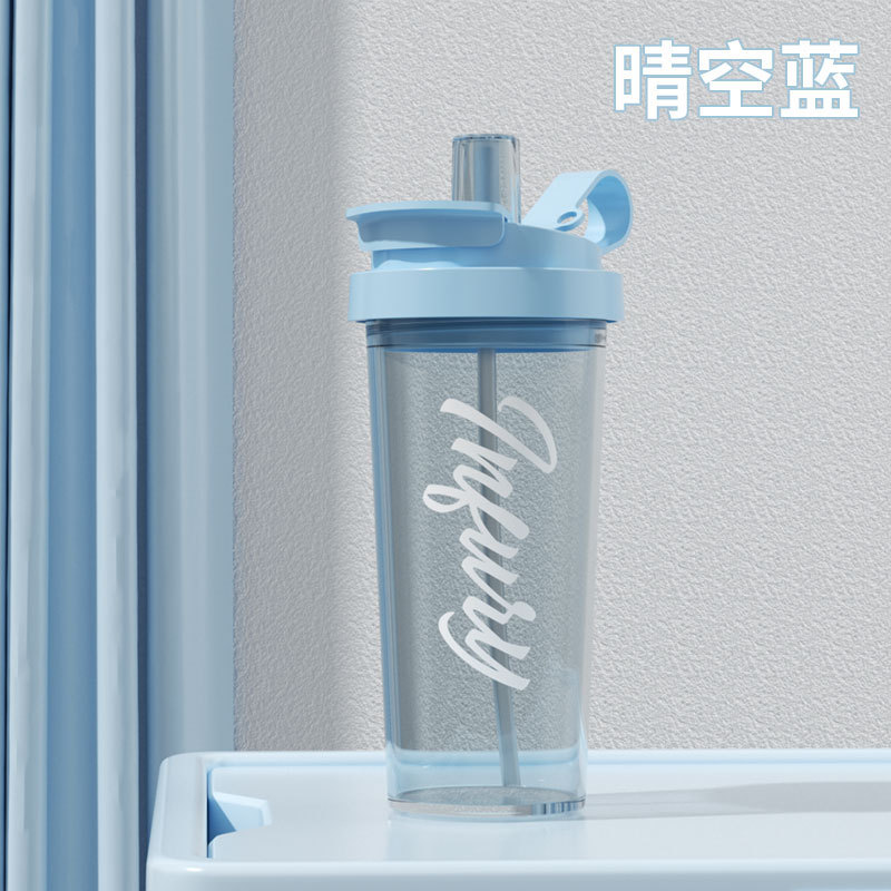 現物高颜値携帯ハンドル両手カップストローカップ女花茶プラスチックスポーツカップ大容量夏|undefined