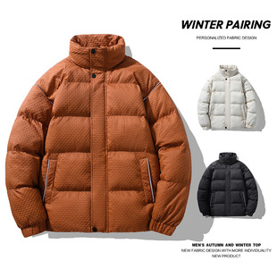 Customized Logo2024 Factory Direct Sales Winter New Couple's Cotton-Filled Stand-Up Collar Cotton Coat for Men and Women to Heattech from the Cold