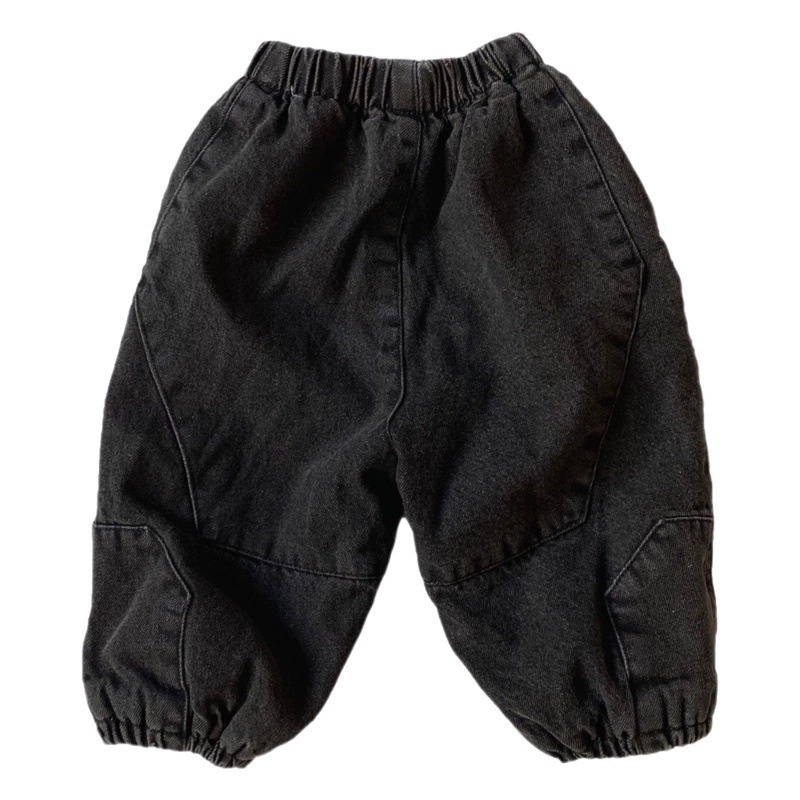 GL-Kids в Корейском стиле, весенние новые джинсы для мальчиков и девочек, детские повседневные универсальные джинсы на шнурке