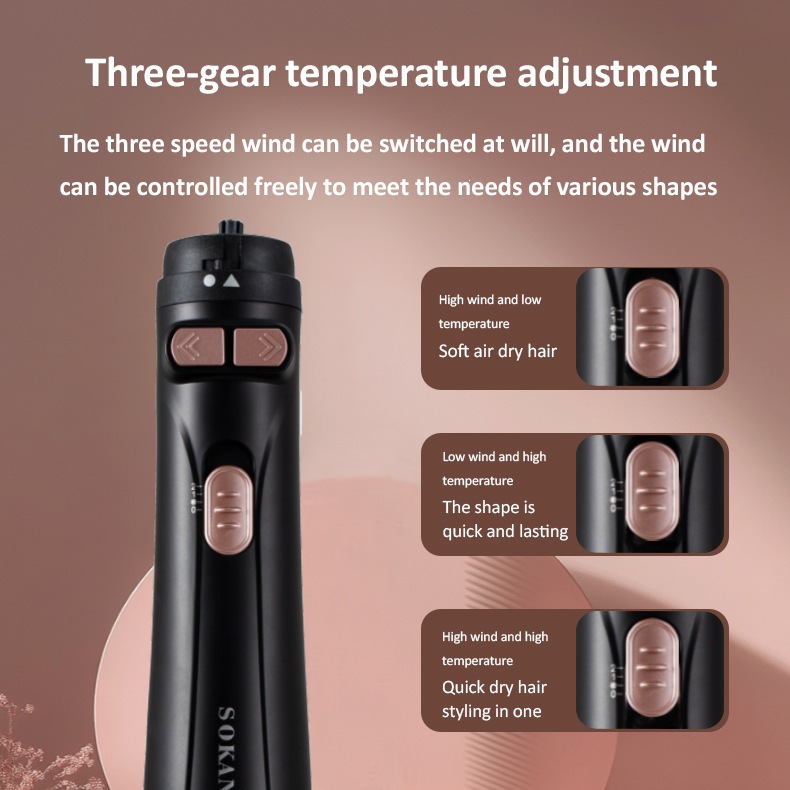Export 15030 Hot Air Comb Beauty Hair Styling Dry Curling Straightening 4-in-1 Curling Iron Electric Hair Comb