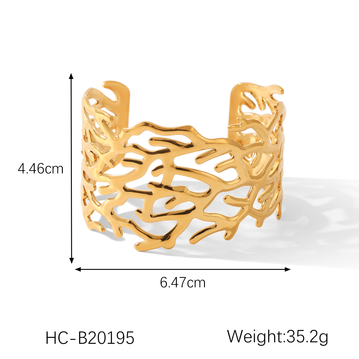 INS personalidad europea y americana exagerada pulsera brillante multicapa pulsera de acero de titanio pulsera abierta de acero inoxidable de oro de 18 quilates sin decoloración